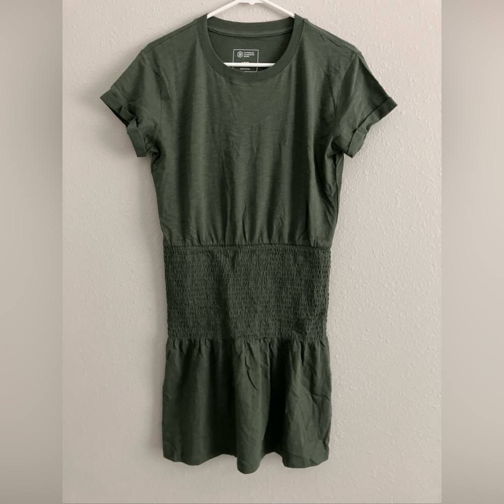 Candace Cameron Bure Petite Cotton Smocked T-shirt Dress - (sz XSP) A513697